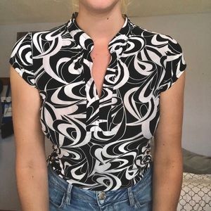 funky retro patterned top